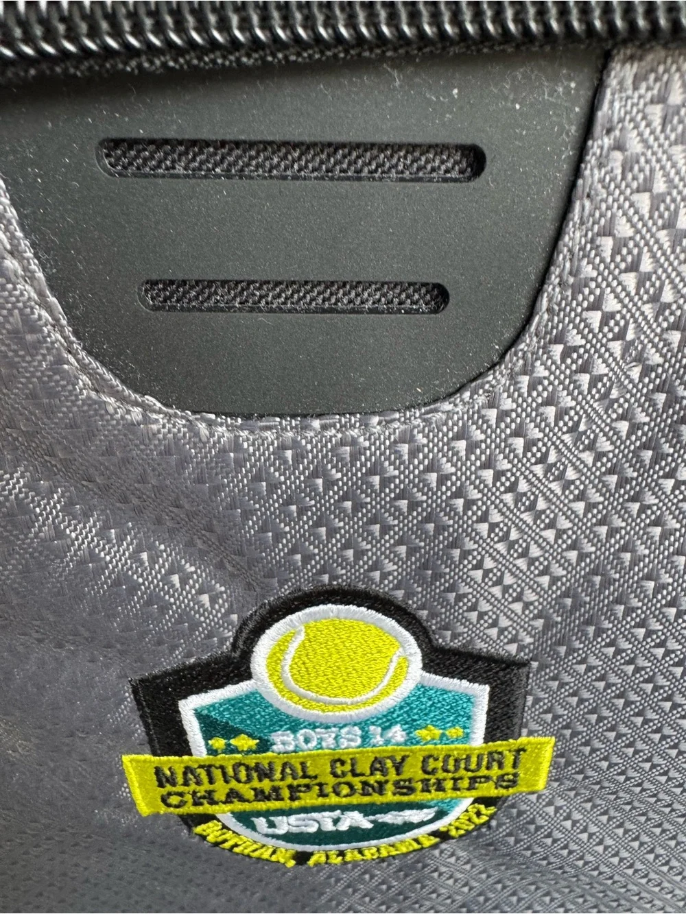 Puma Gray and Black Backpack with Tennis Championship Patch O/S